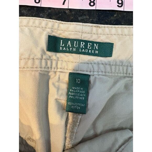 Lauren Ralph Lauren Women's Khaki Chino Shorts Size 10 Casual Summer - Picture 7 of 8